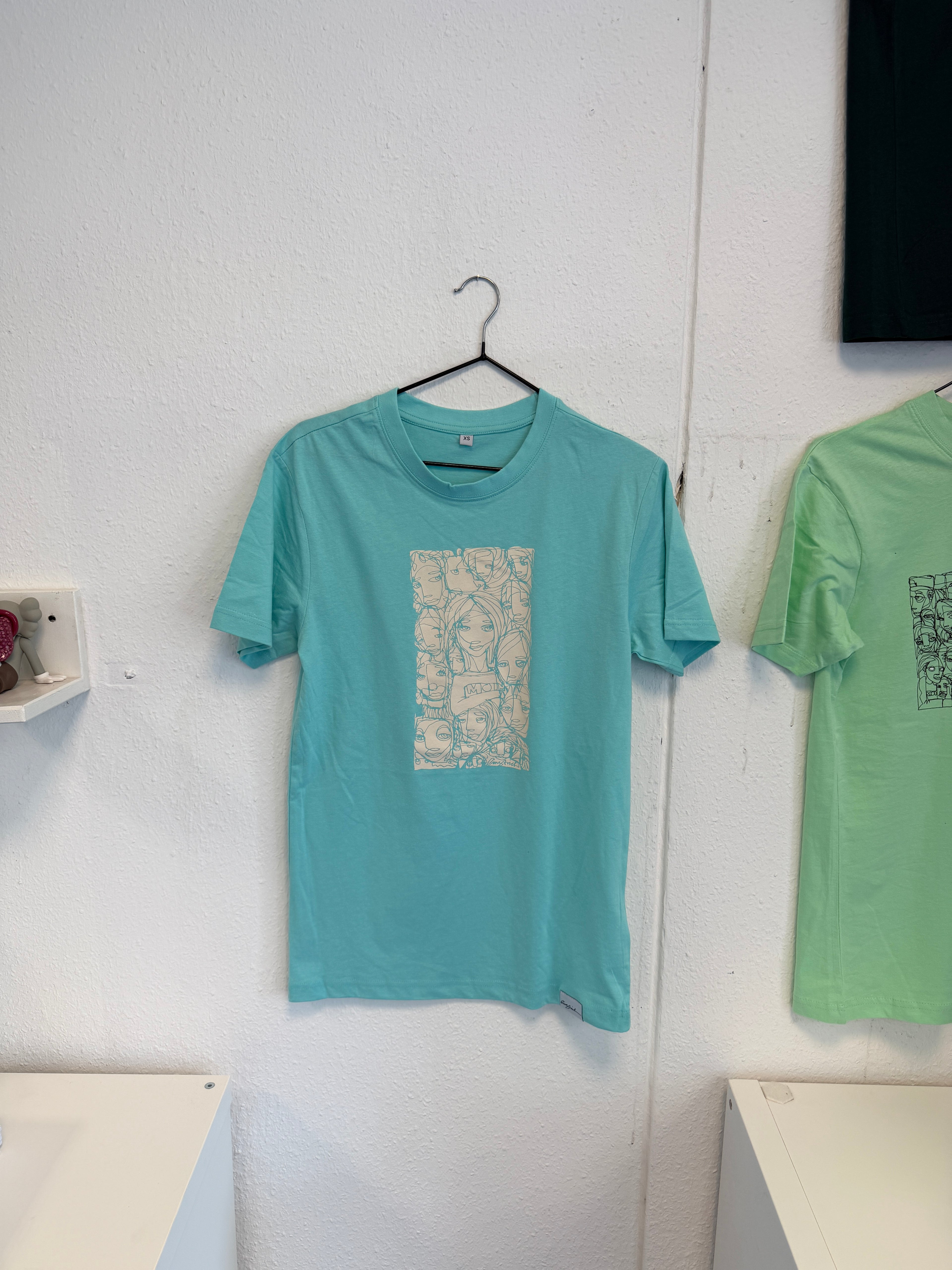 Einstrich Shirt Hellgrün