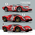 Le Mans 1967 Ford GT 40 Ferrari 330 P4